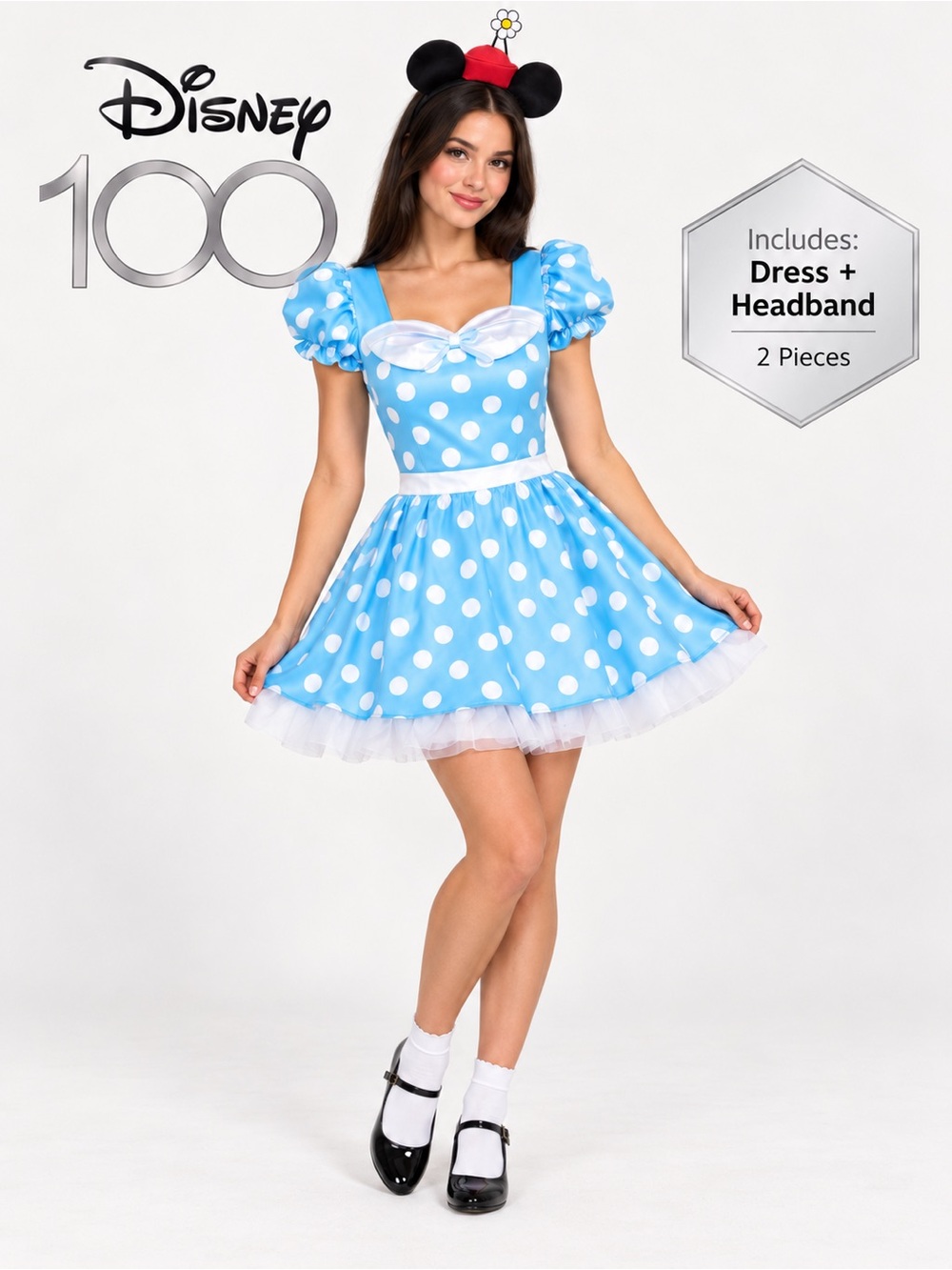 Vintage Classic Minnie Mouse Officially Disney 100 Years Costume Size XL (16-18)
